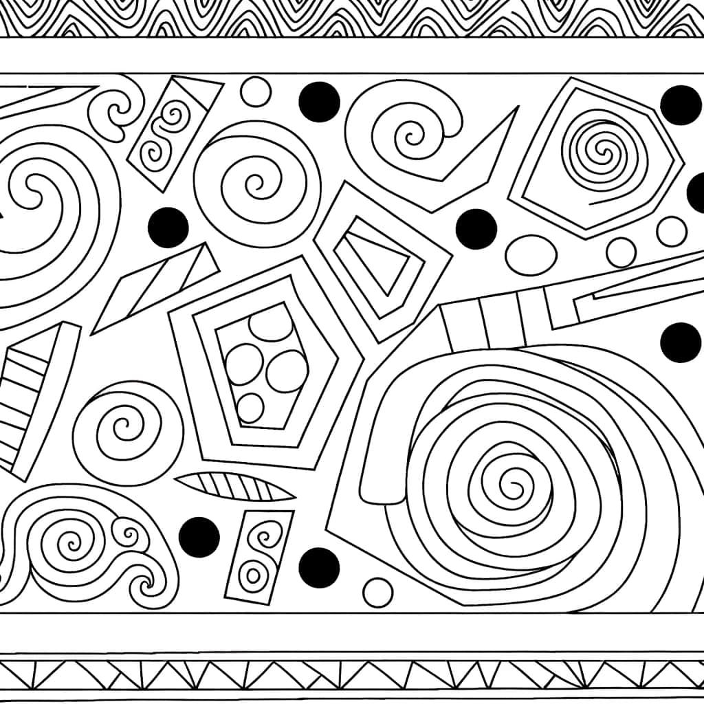Coloriage Motifs abstraits à imprimer et colorier
