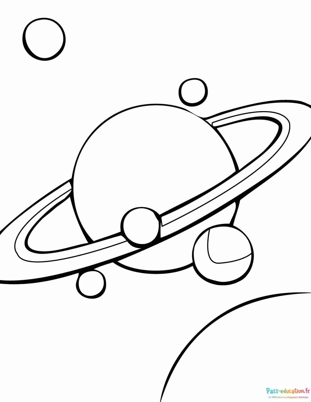 Coloriage Planètes en orbite à imprimer et colorier