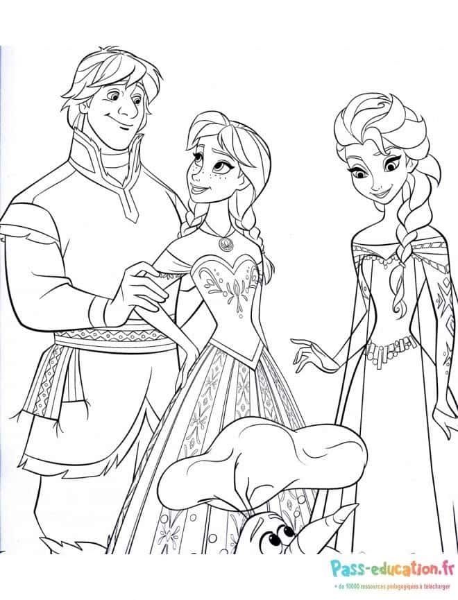 Coloriage Bal royal Arendelle à imprimer et colorier