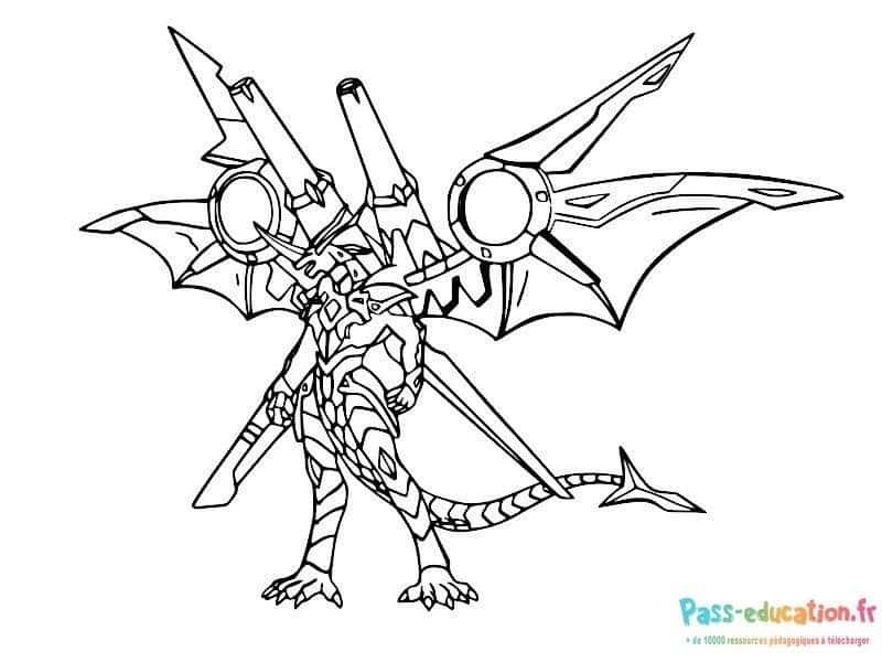 Coloriage Dragon mécanique à imprimer et colorier