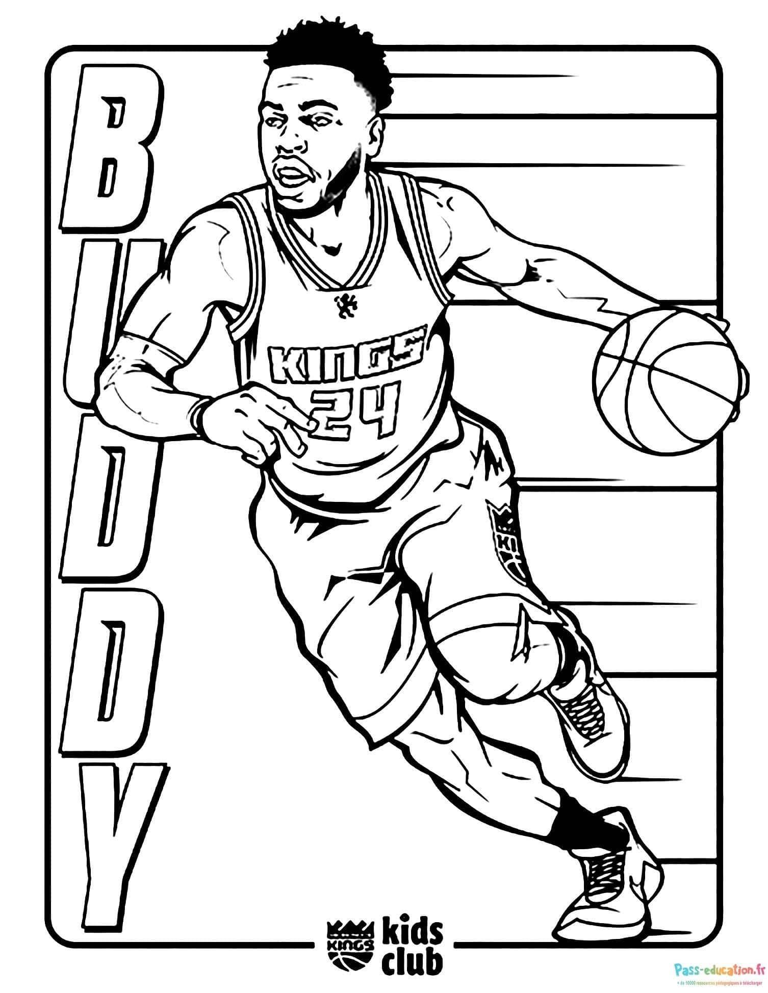 Coloriage Joueur de basket à imprimer et colorier