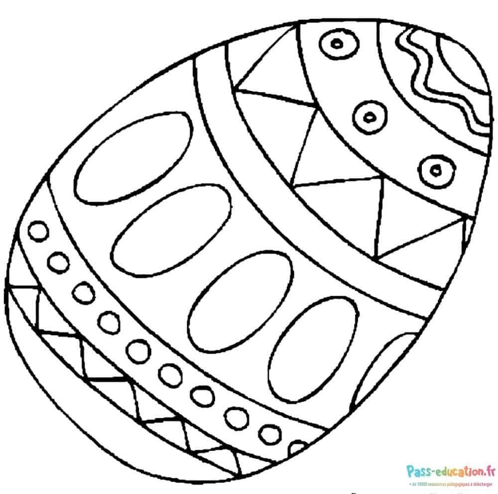 Coloriage Oeuf de Pâques à imprimer et colorier