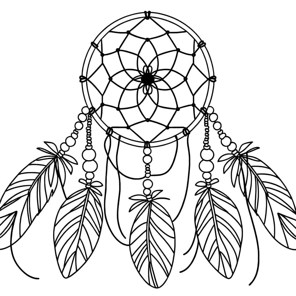 Coloriage Attrape Rêves à imprimer et colorier