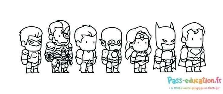 Coloriage Super héros enfants à imprimer et colorier