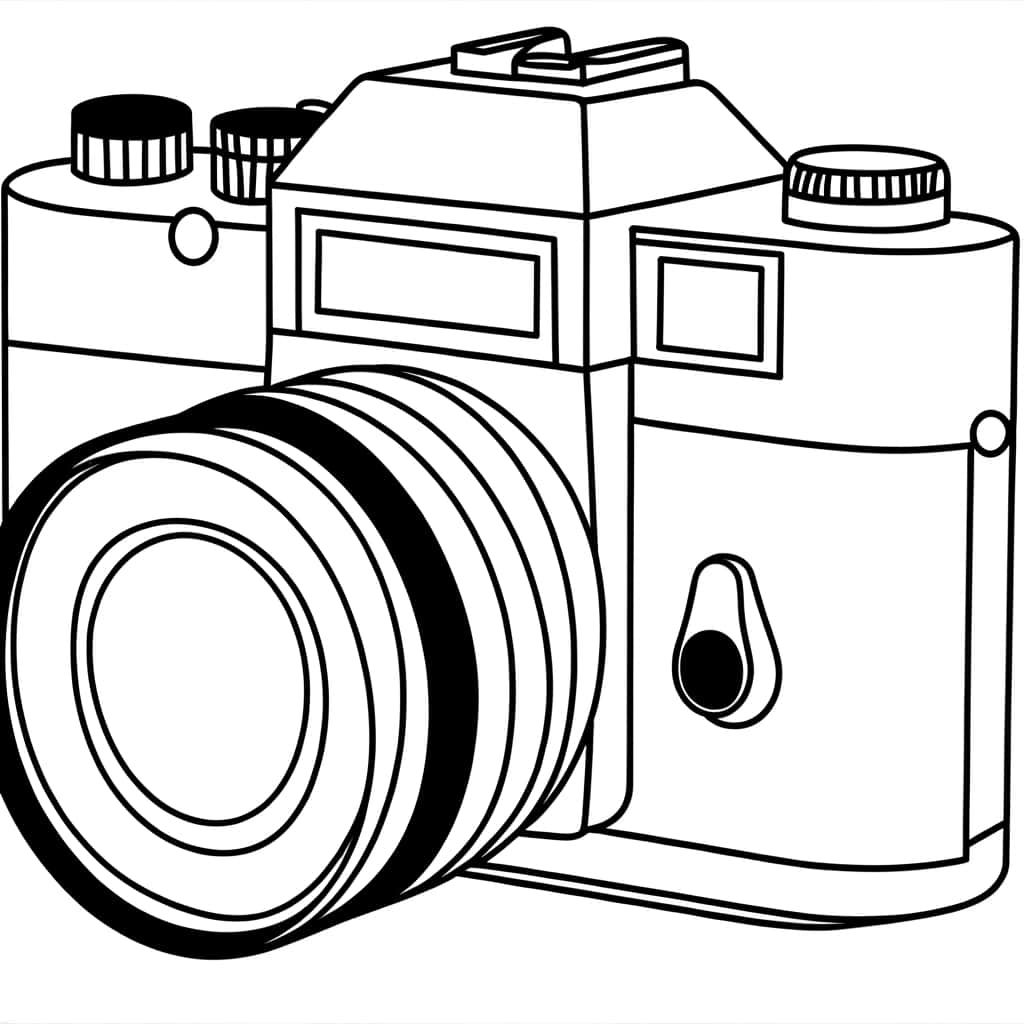 Coloriage Appareil photo à imprimer et colorier