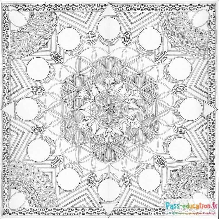 Coloriage Motifs africains à imprimer et colorier