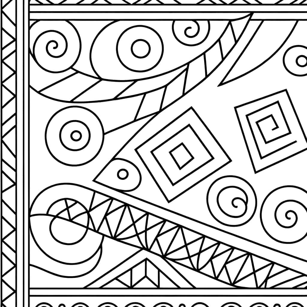Coloriage Motifs géométriques à imprimer et colorier