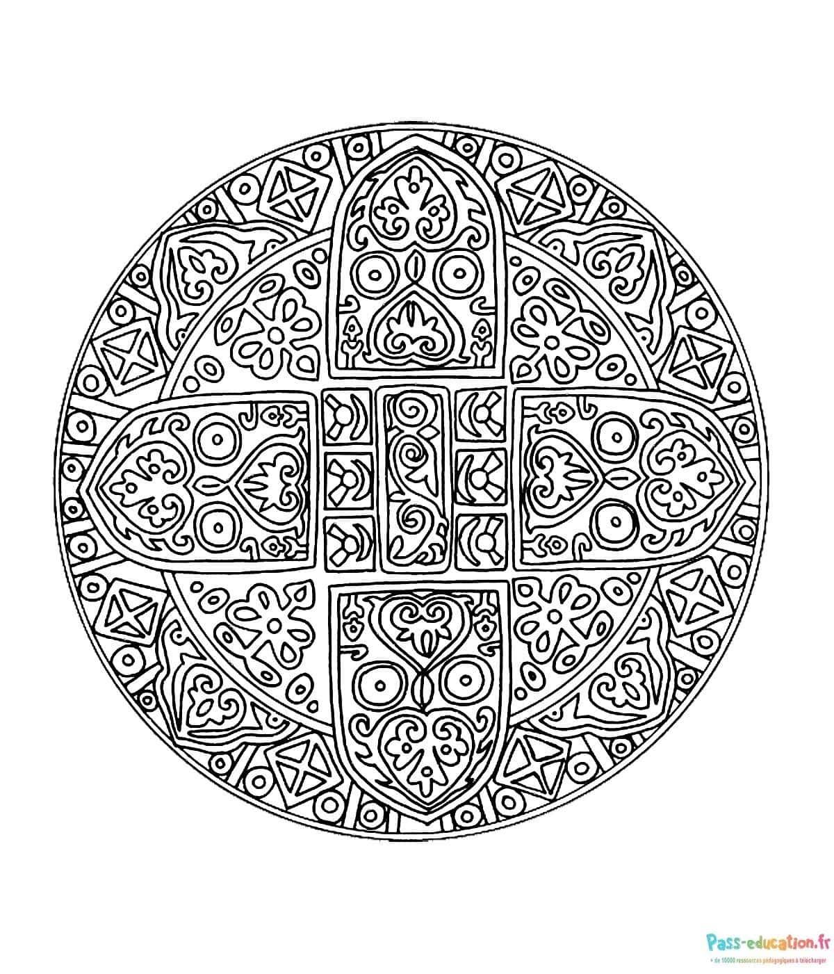 Coloriage Mandala celtique à imprimer et colorier
