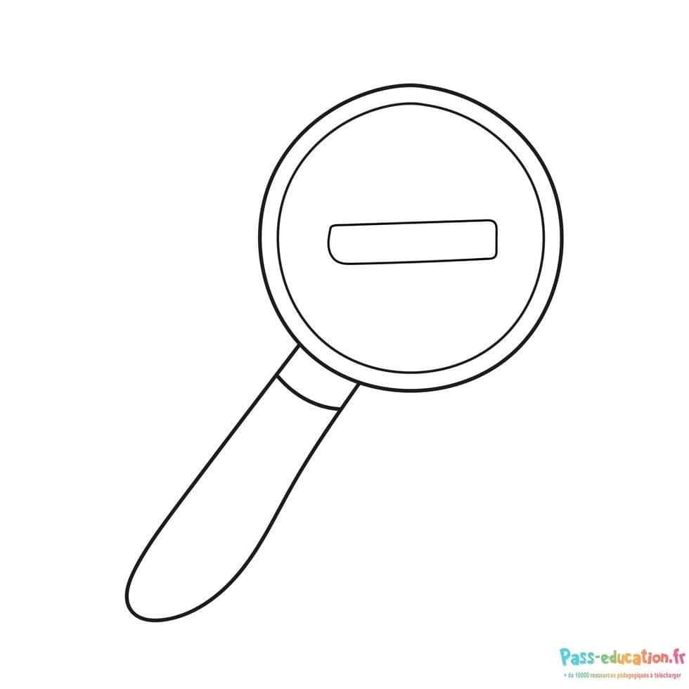 Coloriage Loupe simple à imprimer et colorier