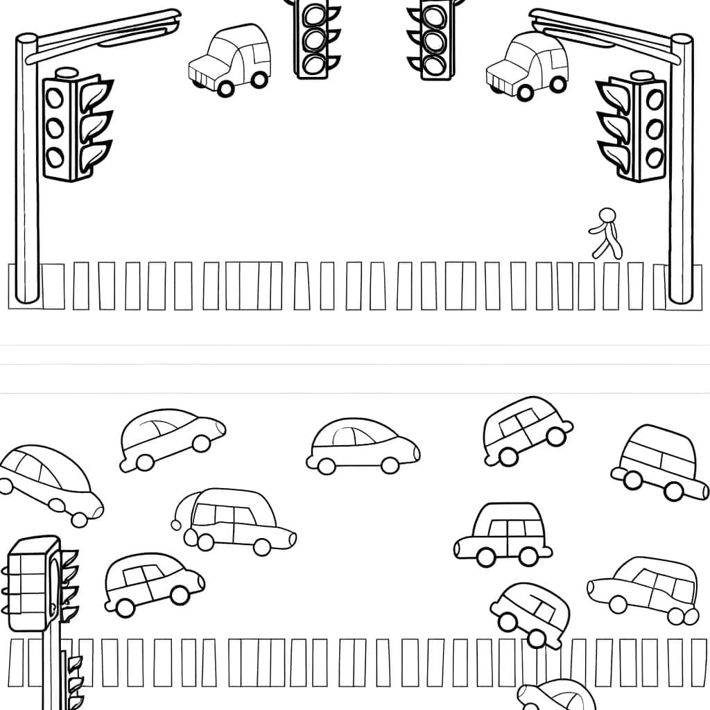 Coloriage Carrefour animé à imprimer et colorier