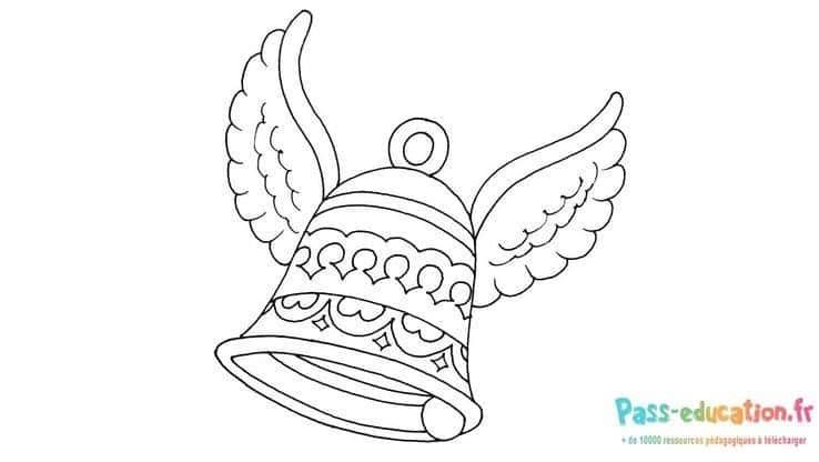 Coloriage Cloche ailée à imprimer et colorier