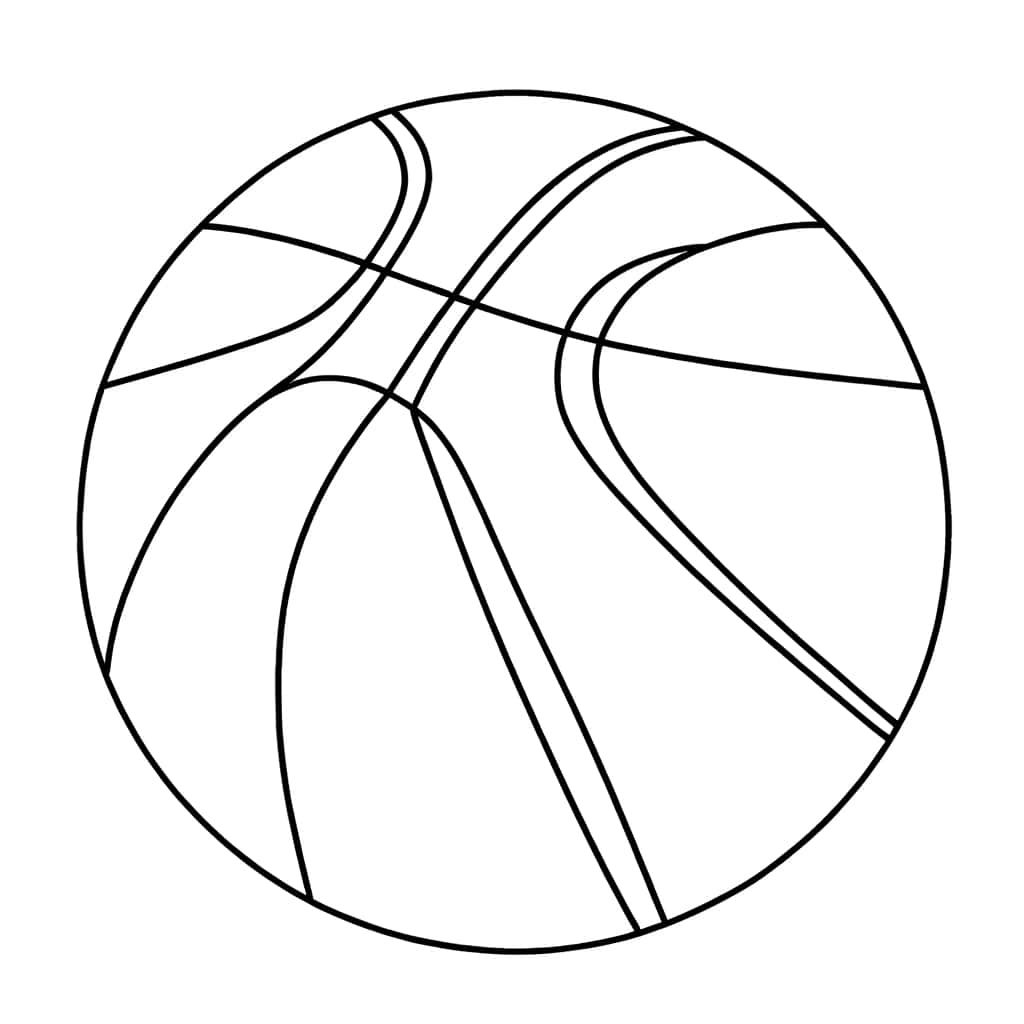 Coloriage Balle de basket à imprimer et colorier