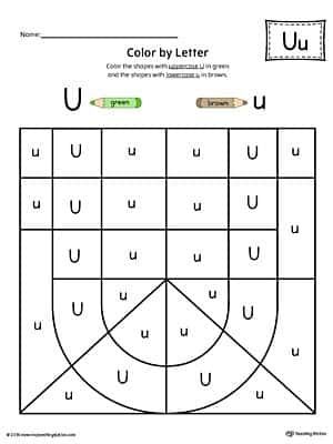 Coloriage Apprentissage des lettres à imprimer et colorier