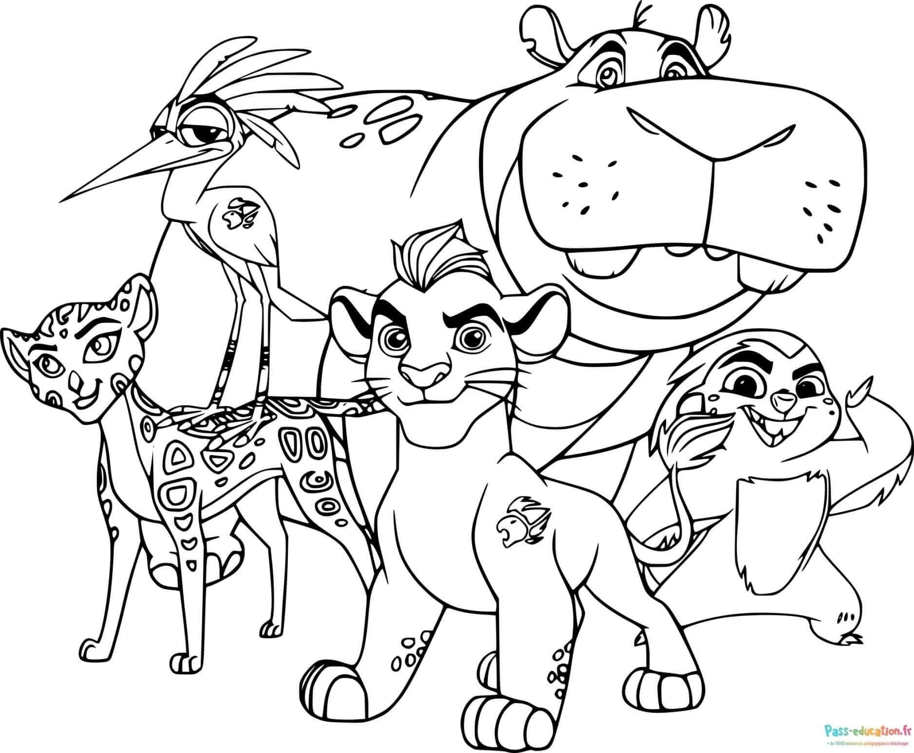 Coloriage Garde du Roi Lion à imprimer et colorier