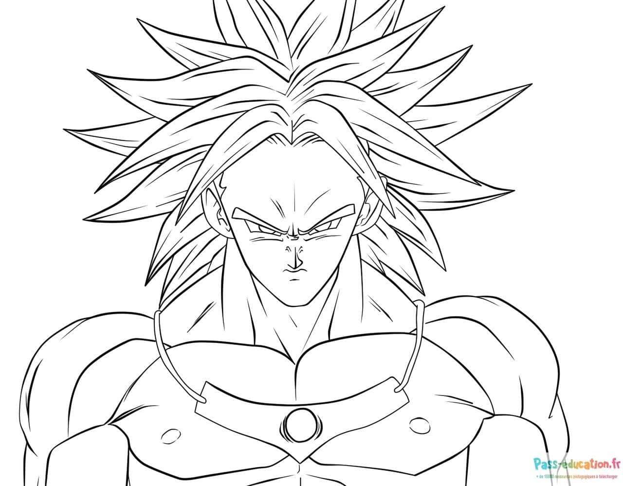 Coloriage Guerrier Saiyan à imprimer et colorier