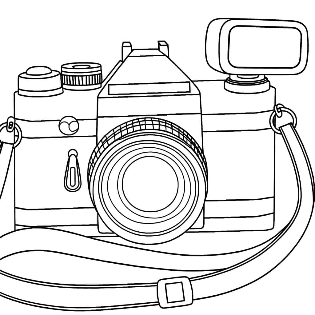 Coloriage Appareil photo à imprimer et colorier