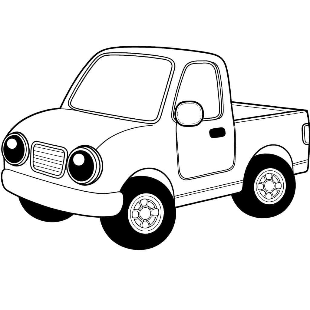 Coloriage Camionnette à imprimer et colorier
