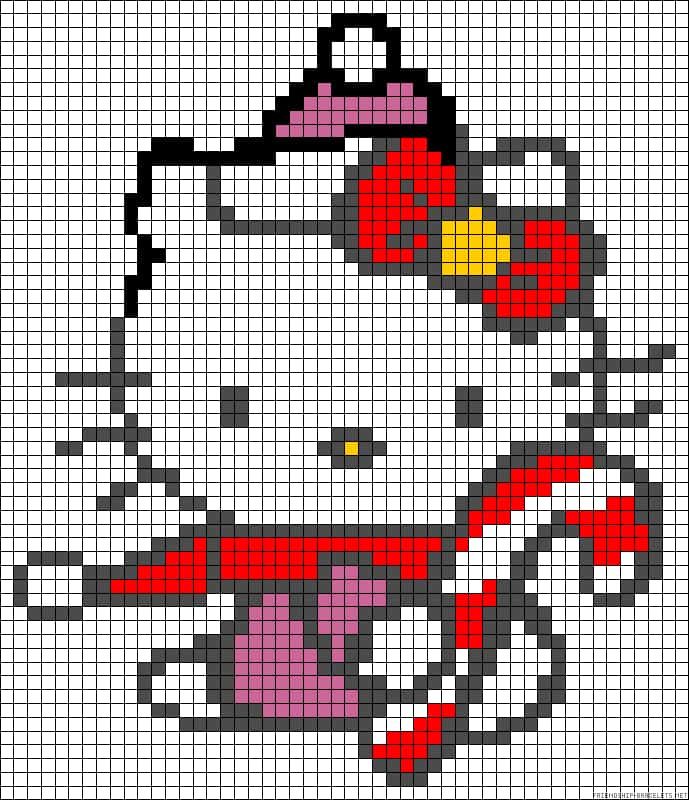 Coloriage Hello Kitty Noël à imprimer et colorier