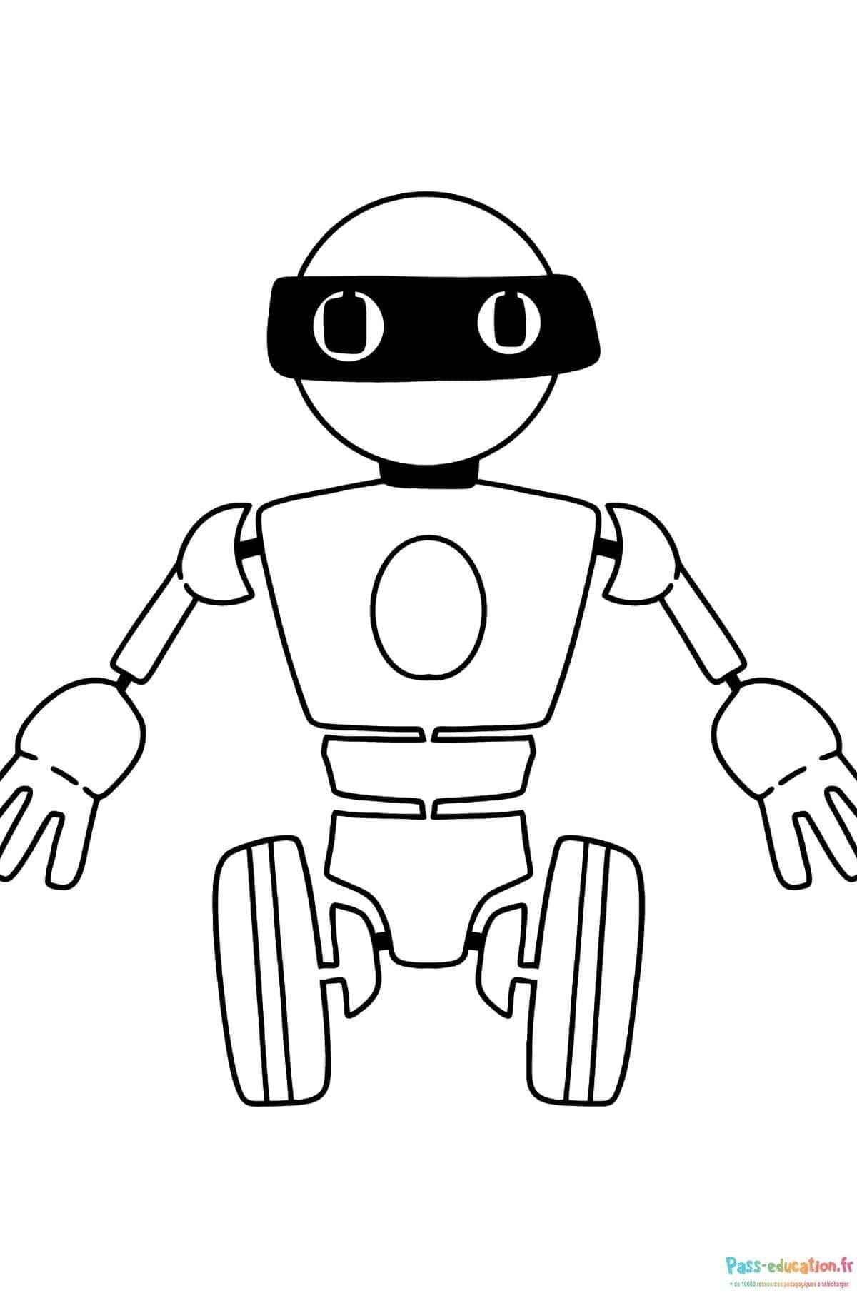Coloriage Robot souriant à imprimer et colorier