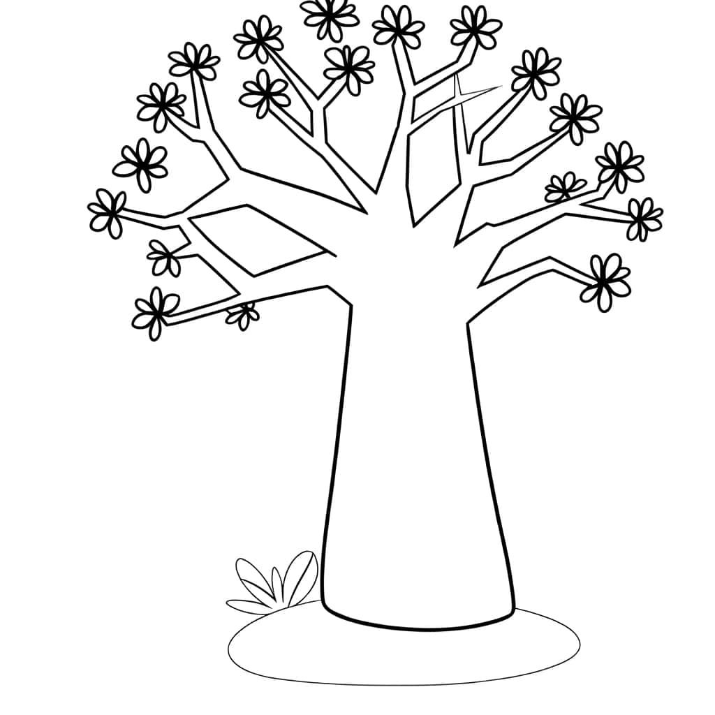 Coloriage Baobab à imprimer et colorier