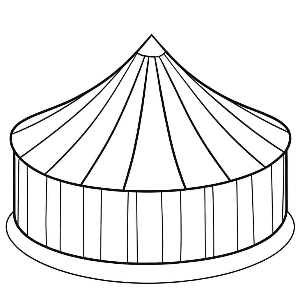 Coloriage Chapiteau de cirque à imprimer et colorier