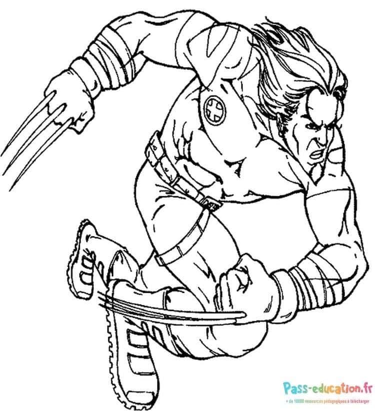 Coloriage Super-héros agile à imprimer et colorier