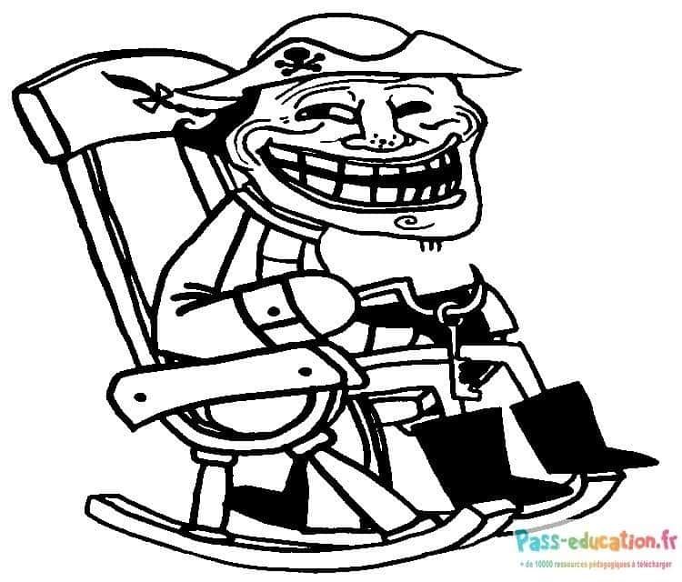 Coloriage Pirate à bascule à imprimer et colorier