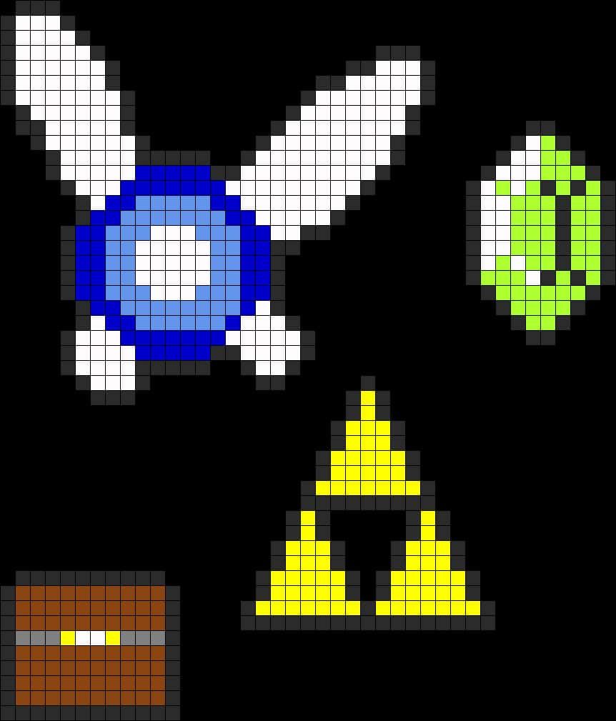 Coloriage Zelda Pixel à imprimer et colorier