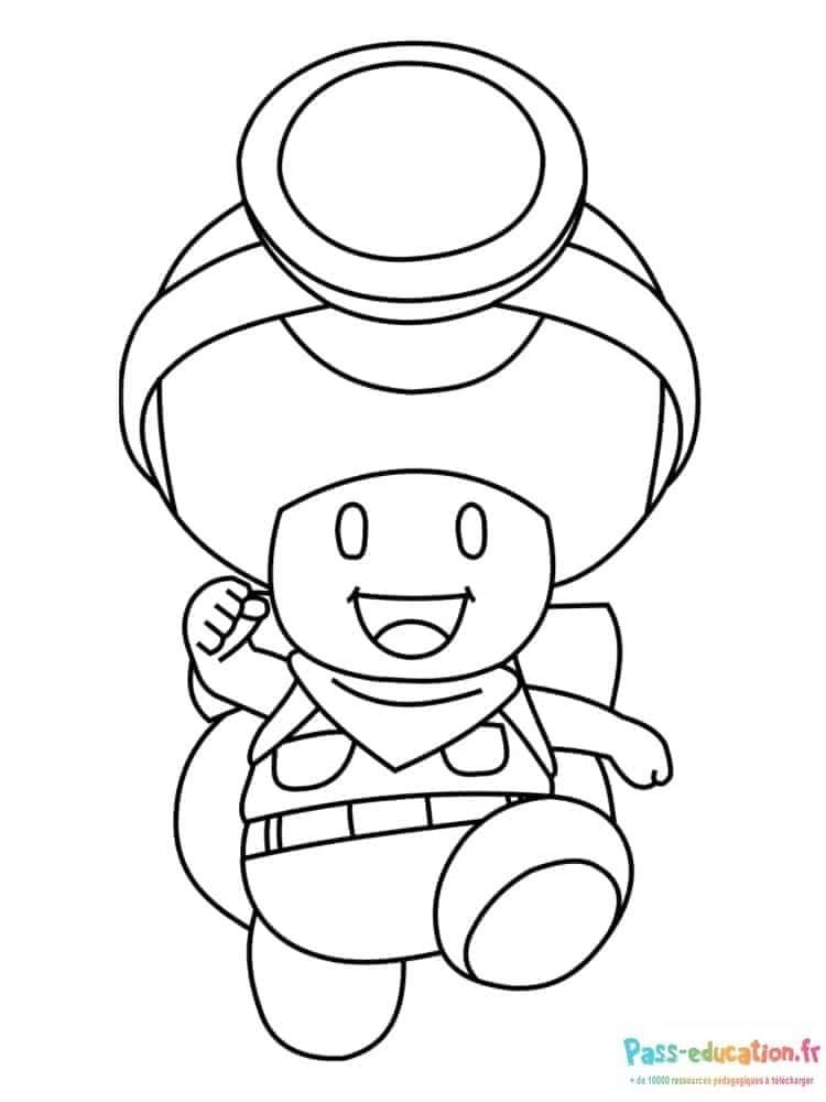 Coloriage Toad médecin à imprimer et colorier