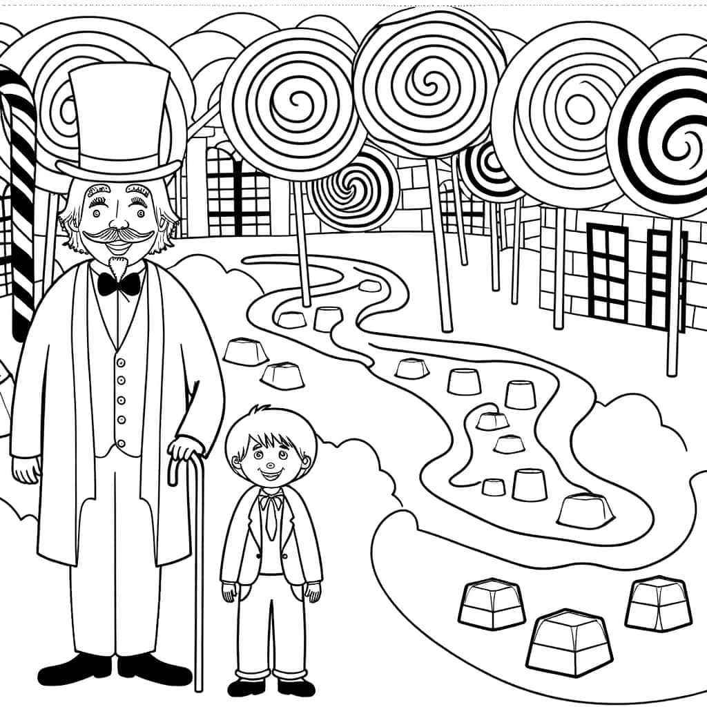 Coloriage Charlie et la chocolaterie à imprimer et colorier