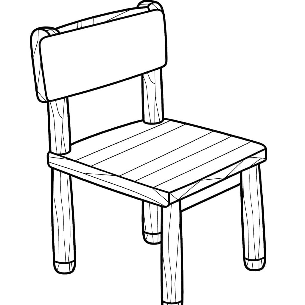 Coloriage Chaise simple à imprimer et colorier
