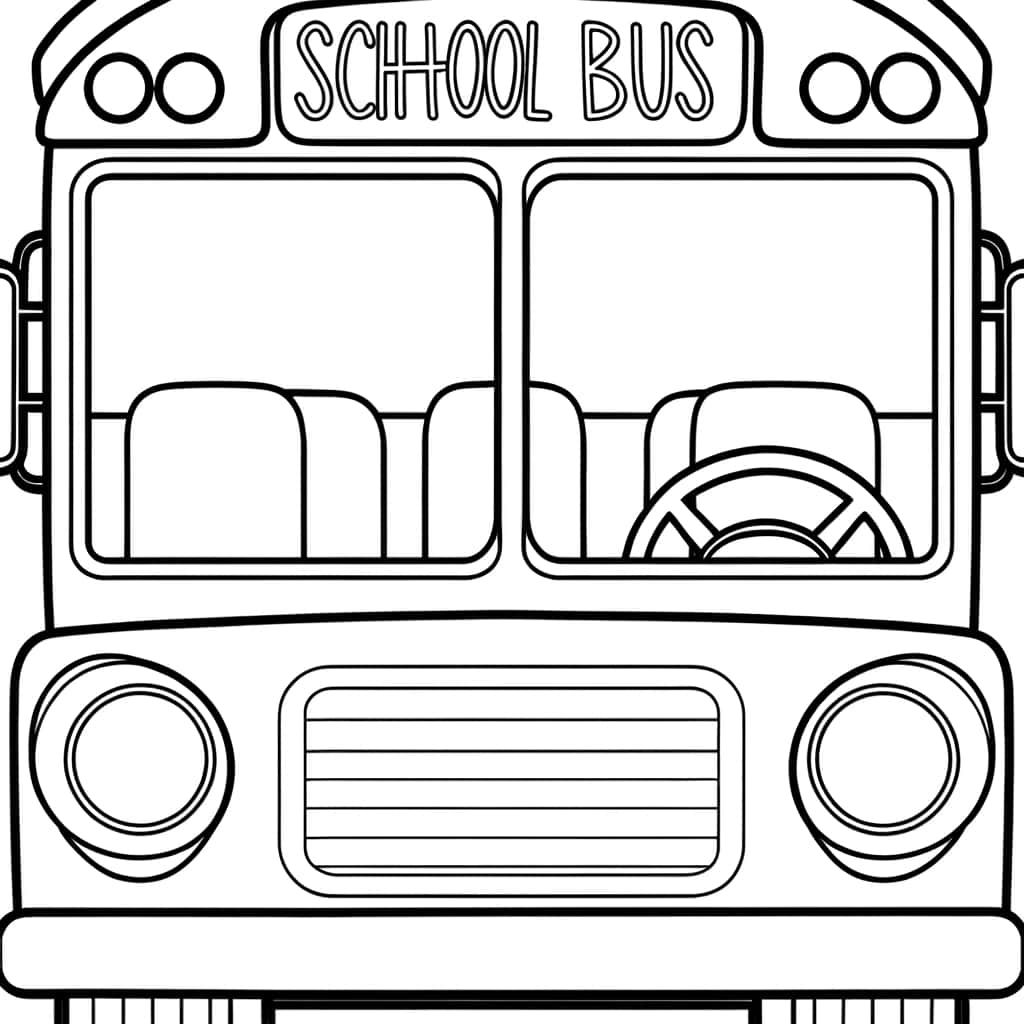 Coloriage Bus scolaire à imprimer et colorier