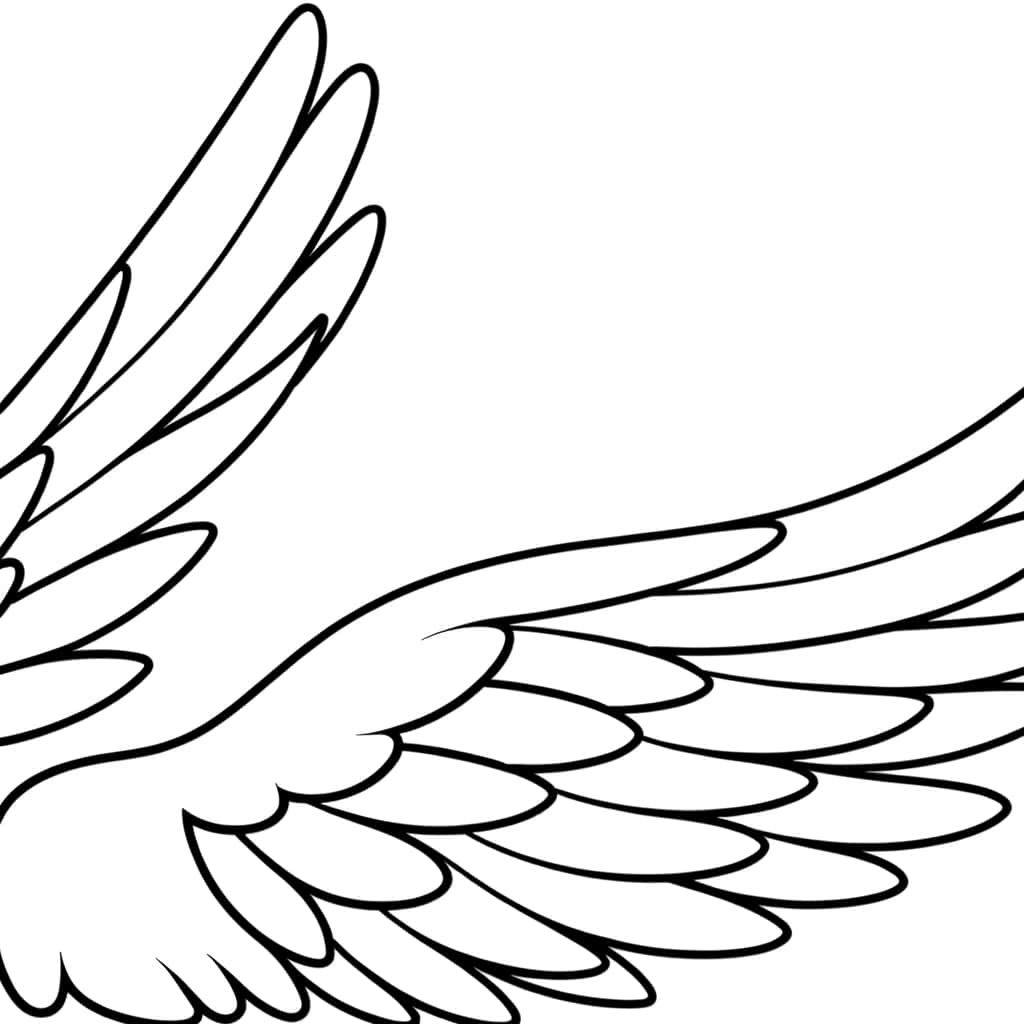 Coloriage Ailes d'ange à imprimer et colorier