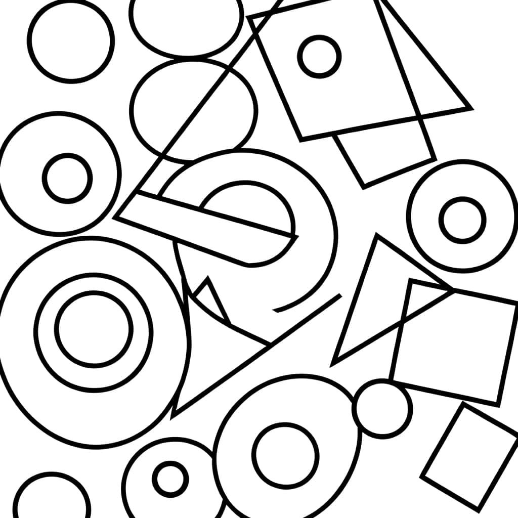 Coloriage Géométrie abstraite à imprimer et colorier