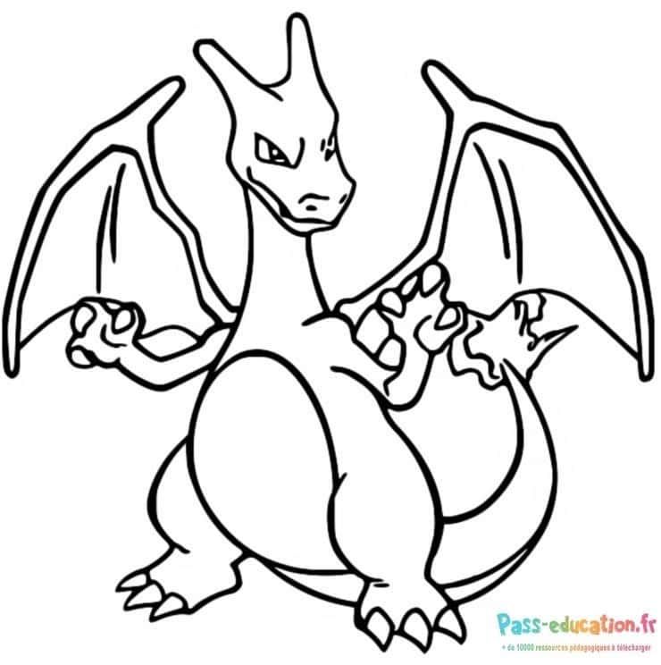 Coloriage Dessin de dragon à imprimer et colorier
