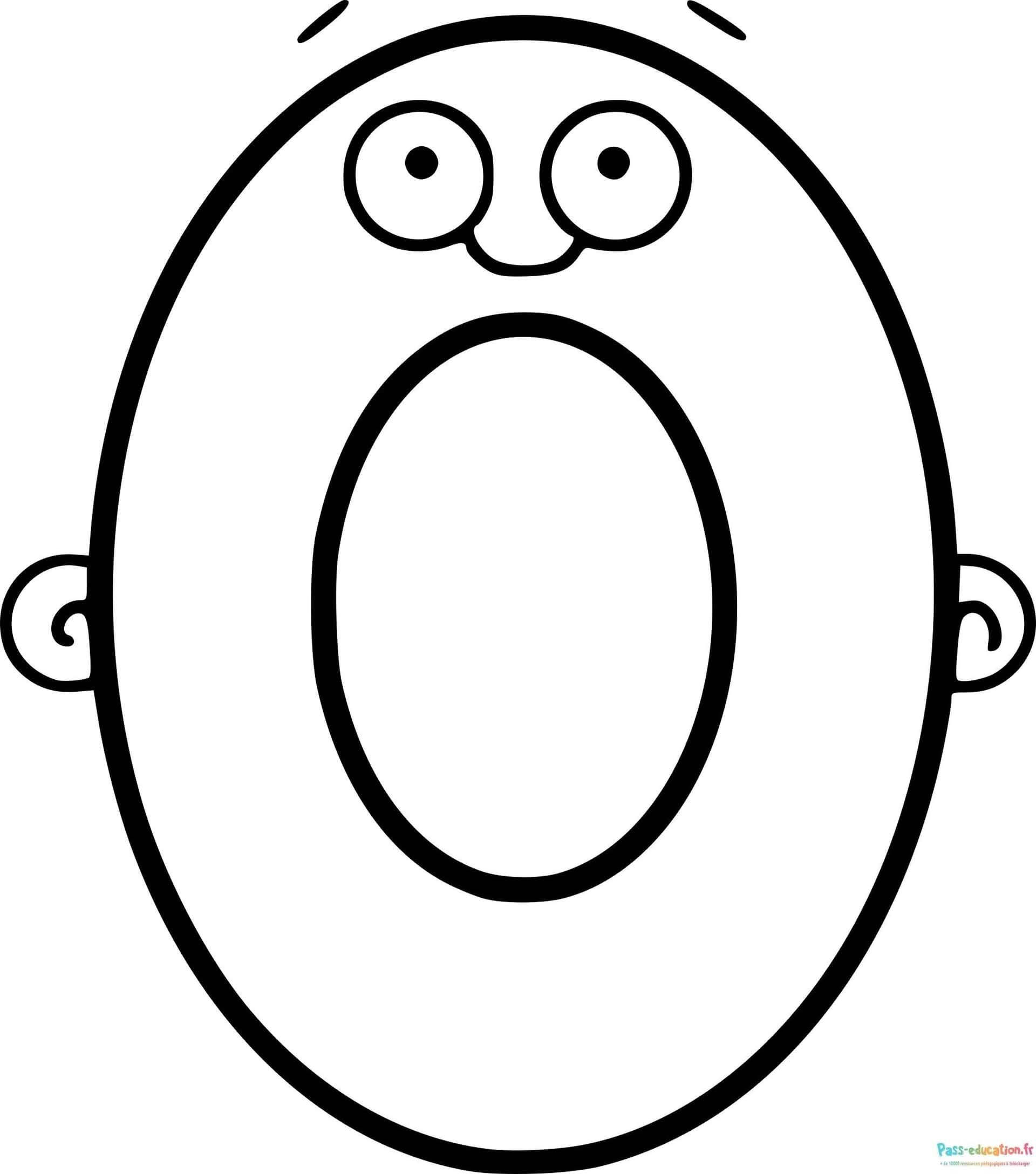 Coloriage Visage surpris à imprimer et colorier