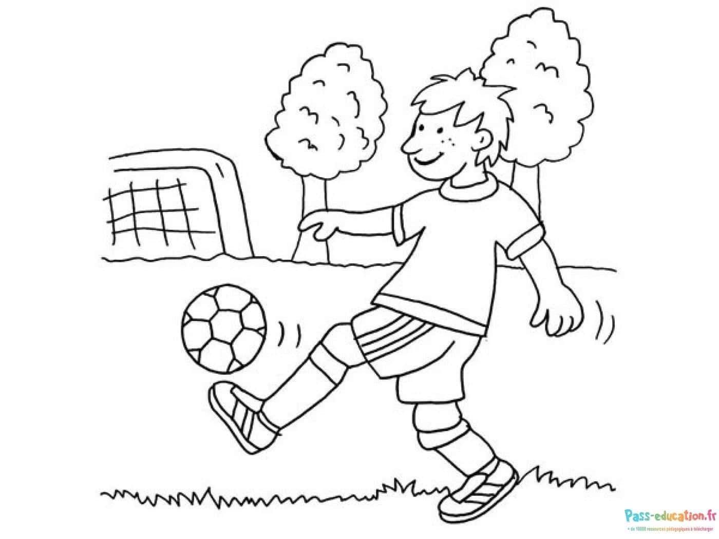 Coloriage Joueur de football à imprimer et colorier