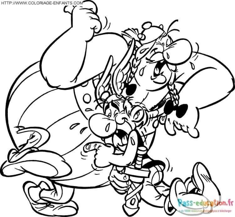 Coloriage Asterix et Obelix à imprimer et colorier