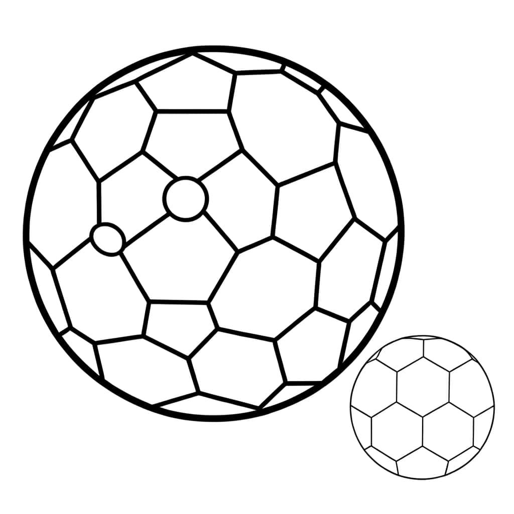 Coloriage Ballon de foot à imprimer et colorier