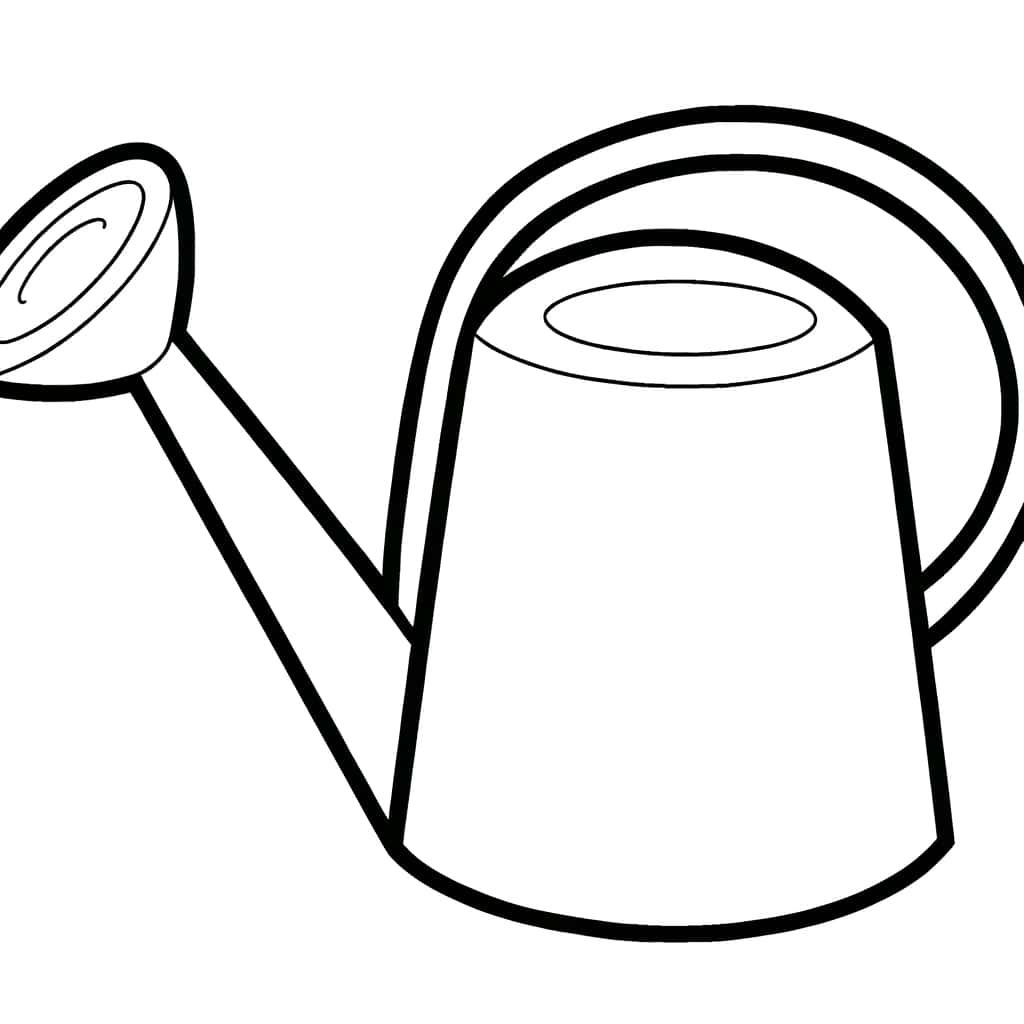 Coloriage Arrosoir à décorer à imprimer et colorier