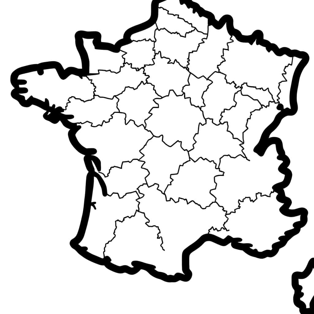 Coloriage Carte de France à imprimer et colorier