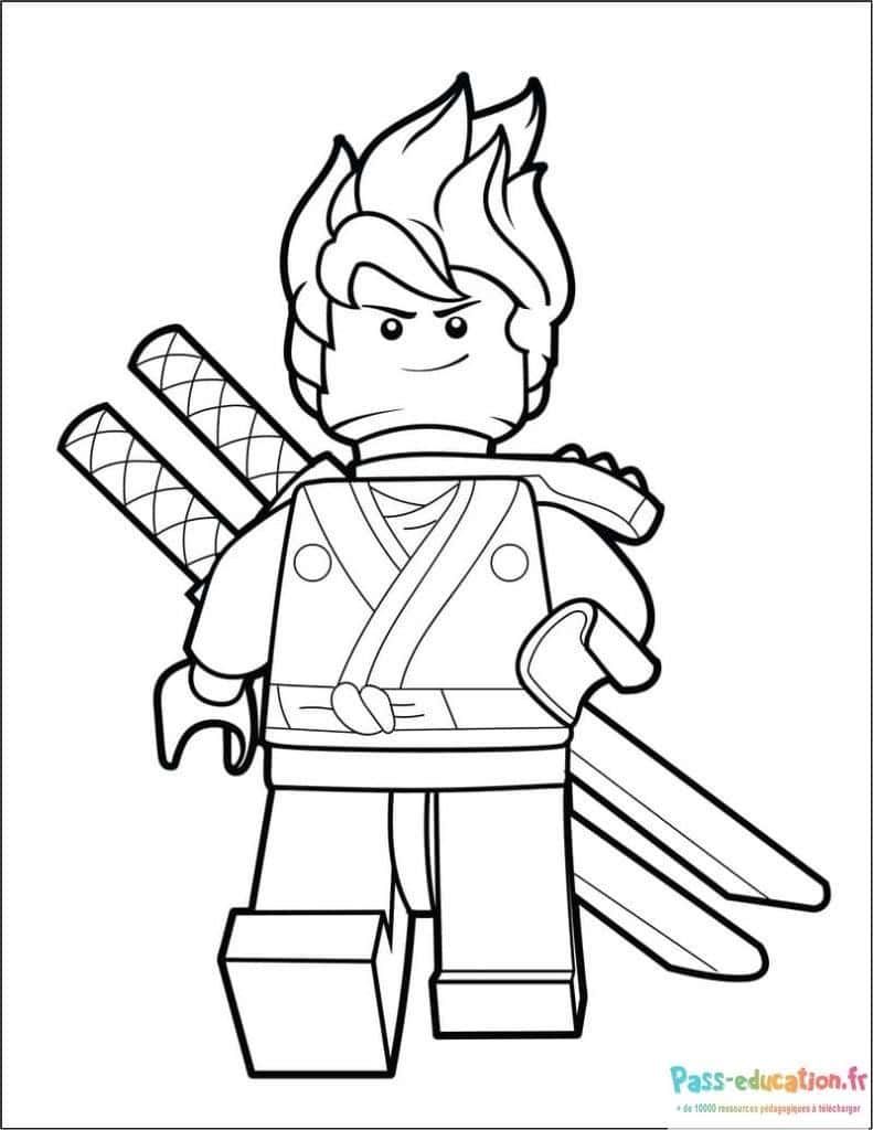 Coloriage Ninja Lego à imprimer et colorier