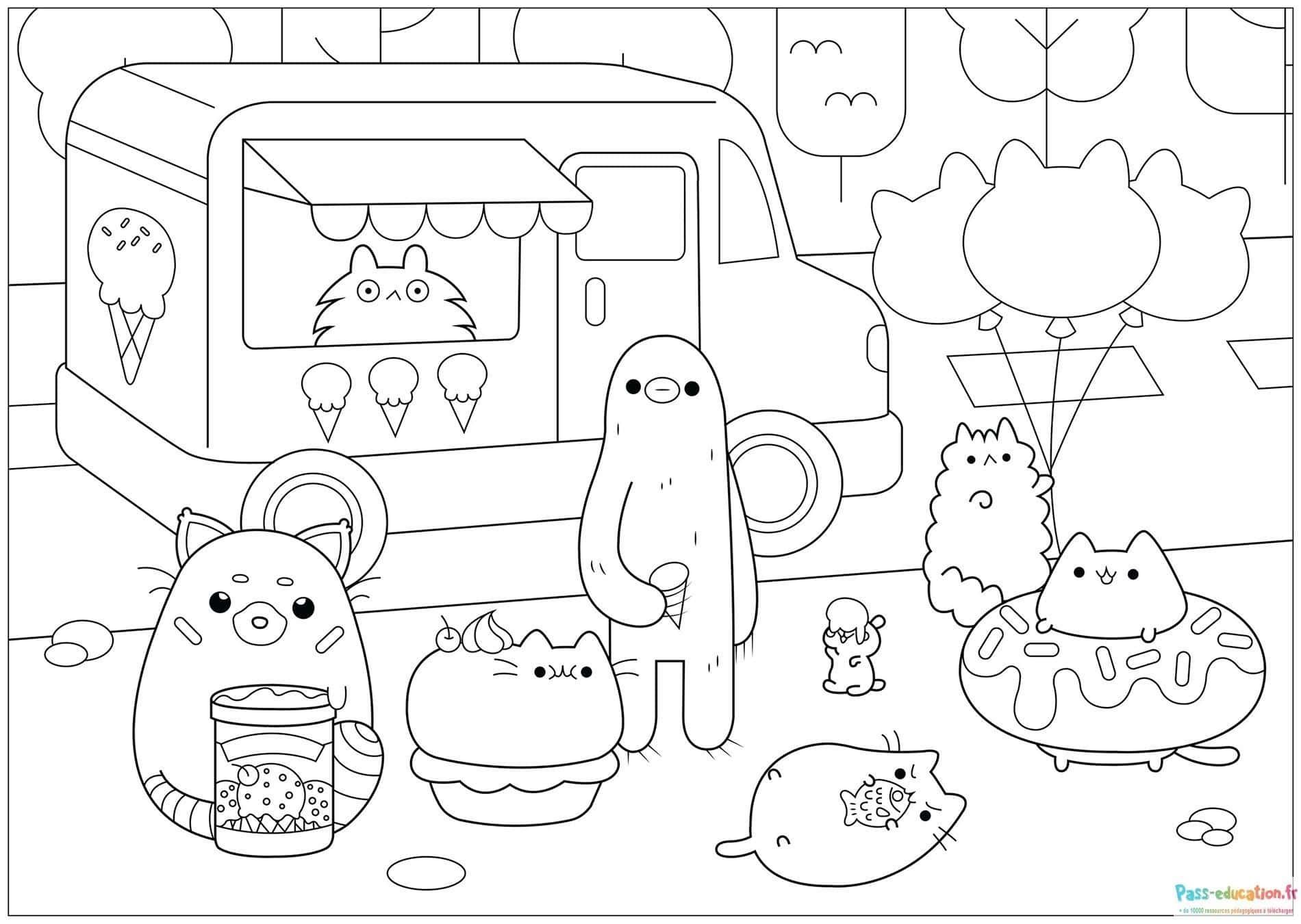 Coloriage Fête des glaces à imprimer et colorier