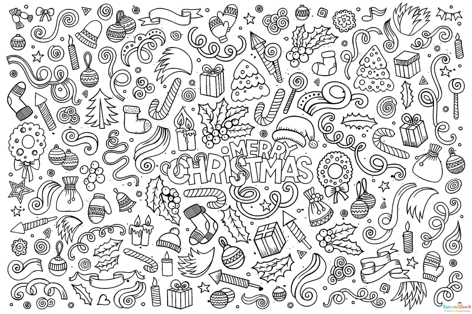 Coloriage Fêtes de Noël à imprimer et colorier