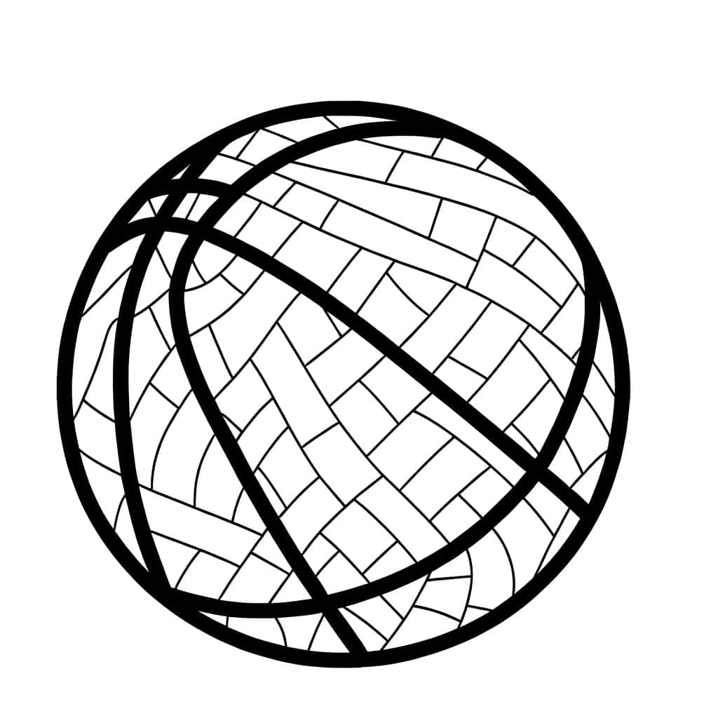 Coloriage Balle de basket à imprimer et colorier