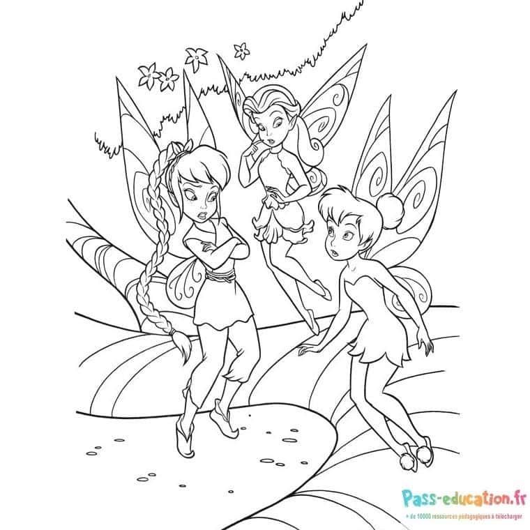 Coloriage Fées de la forêt à imprimer et colorier