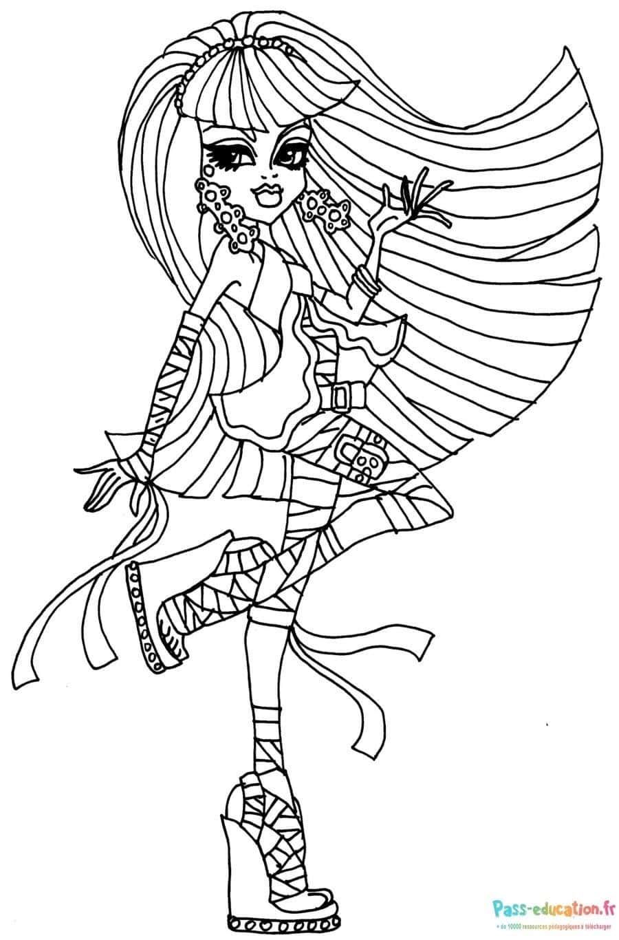 Coloriage Mode Monster High à imprimer et colorier