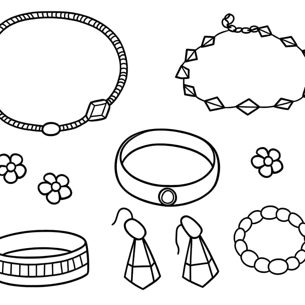 Coloriage Bijoux fantaisie à imprimer et colorier