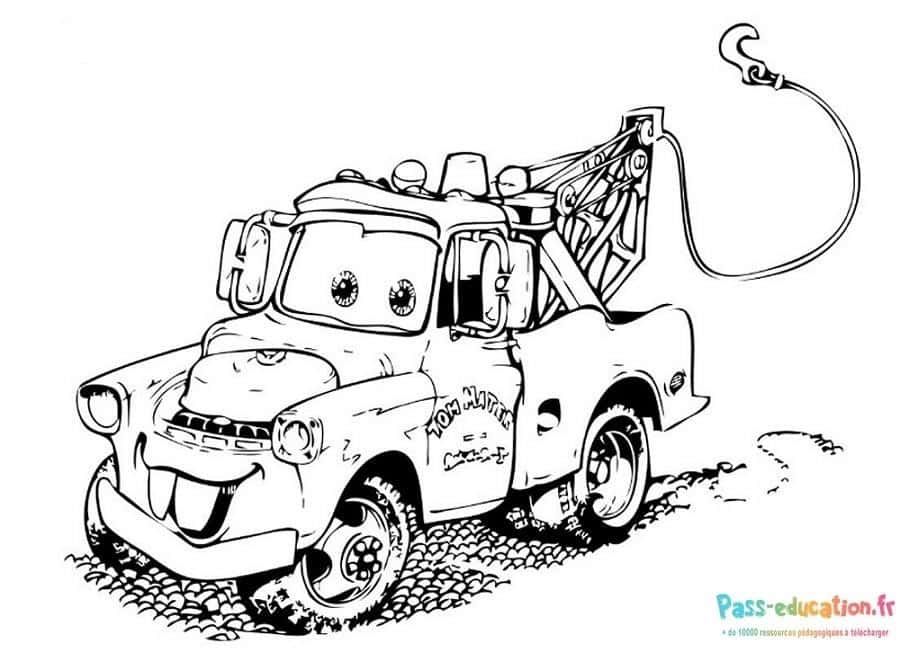 Coloriage Camion de Mater à imprimer et colorier