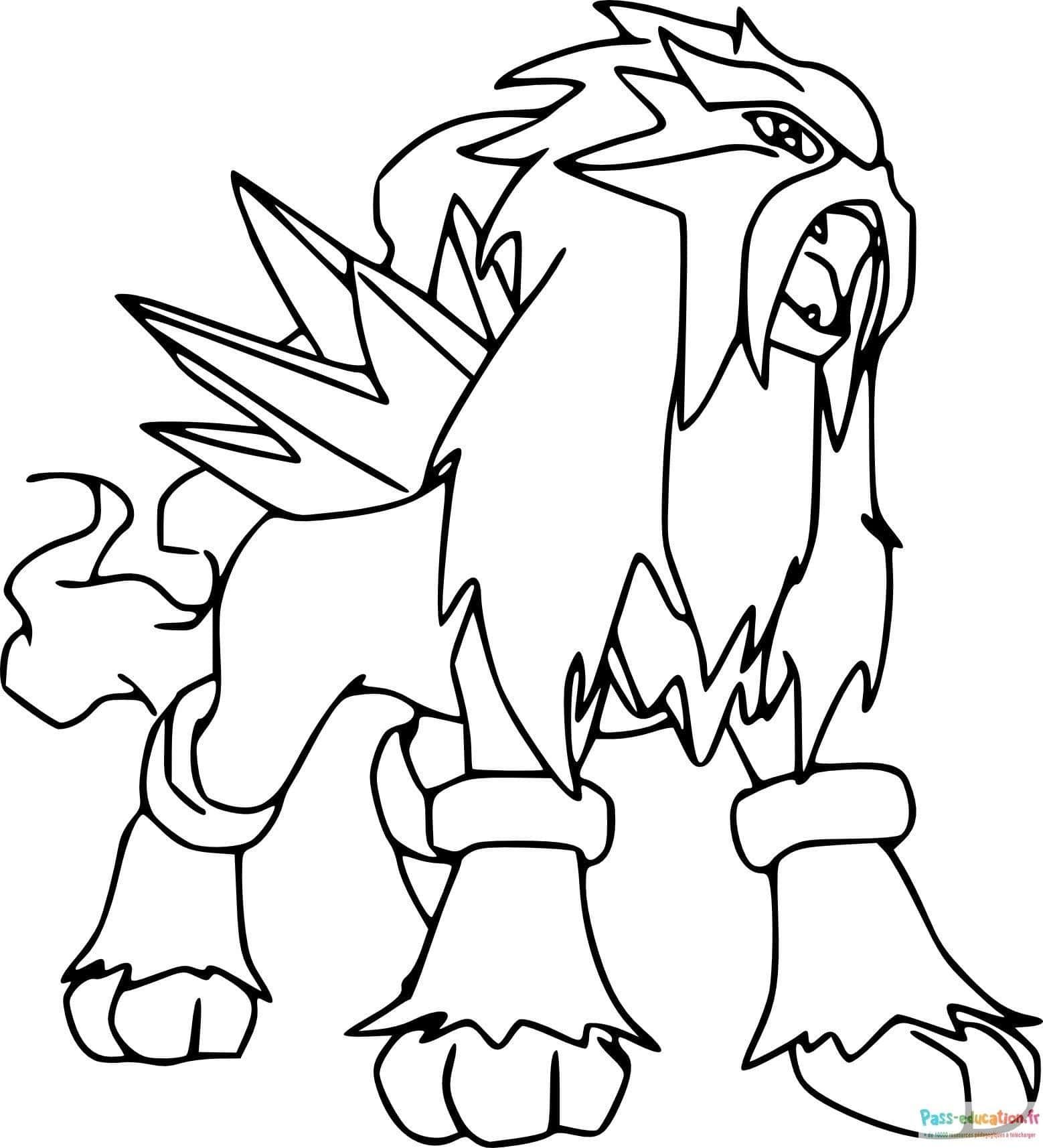 Coloriage Lion légendaire à imprimer et colorier